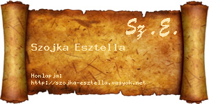 Szojka Esztella névjegykártya